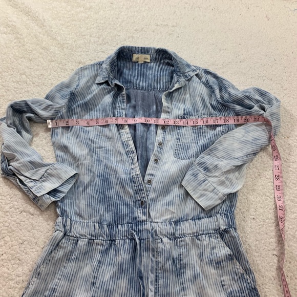 Cloth & stone Anthropologie railroad stripe romper - Picture 5 of 7